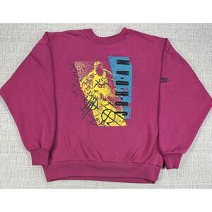 Vintage Nike Jordan Sweatshirt Mens XL Basketball Crewneck 90s Silver Tag